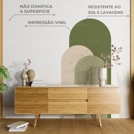 Adesivo Decorativo Arco de Cores Neutras - Lavável, Fácil Aplicação, Design Moderno para Sala e Quarto - imagem 5