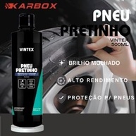 Kit Pneu Pretinho Vintex 500ml + Aplicador Karbox: Brilho e Proteção Duradoura - imagem 2