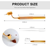 Caneta Aplicadora de Tinta de Precisão 0,5mm com Ponta Inclinada - Recarregável e com Detalhes em Latão Dourado - imagem 3