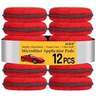 Kit 12 Almofadas Aplicadoras de Cera Microfibra Premium - Detalhe Profissional para seu Carro - imagem 1