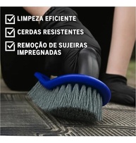Kit Completo Estética Automotiva: Escovas, Pincéis, Aplicadores e Flanelas para Detalhamento Impecável - imagem 4