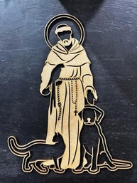 Aplique de Parede São Francisco de Assis Vazado em MDF - Decoração Espiritual Elegante - imagem 4