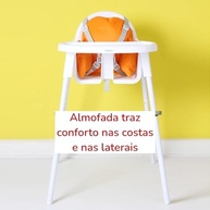 Almofada Confortável para Cadeirão de Bebê - Apoio Essencial para Alimentação (Laranja) - imagem 5