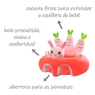 Assento para Bebê Coelhinho - Almofada de Apoio Ergonômica com Design Fofo - imagem 3