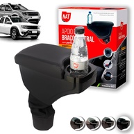 Apoio de Braço Duster e Oroch 2011-2020 EPC com Porta Copo - Preto com Linha Preta - imagem 1