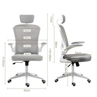 Cadeira de Escritório Ergonômica com Estofado Mesh Respirável – Apoio Lombar Ajustável para Home Office - imagem 3