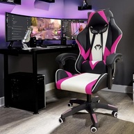 Cadeira Gamer Python Fly Rosa - Design Ergonômico, Tecido Respirável e Apoio de Cabeça Oversized - imagem 2