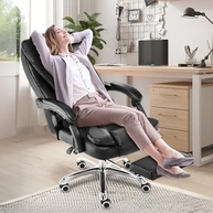 Cadeira de Escritório Ergonômica com Apoio para Pés e Encosto Ajustável - Conforto Premium para Home Office - imagem 5