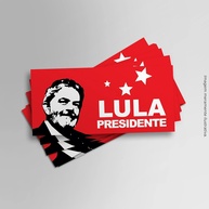 Kit 8 Adesivos Lula Presidente 7cm x 15cm – Apoio Político Resistente e Vibrante - imagem 1
