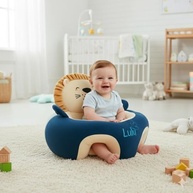 Almofada Infantil de Apoio para Bebê - Segurança e Conforto ao Sentar (Leão Marinho) - imagem 2