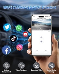 Câmera Veicular 4K Frontal e Traseira com WiFi e App - Segurança e Controle Total - imagem 4