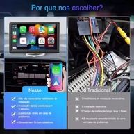 Monitor Automotivo FINYQBET 7" HD: Apple CarPlay & Android Auto Sem Fio, Bluetooth 5.1 - A Nova Era da Conectividade no Seu Veículo! - imagem 3
