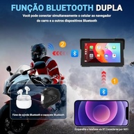 Multimídia para Moto 7" IPS com Apple CarPlay & Android Auto - Navegação e Entretenimento na Estrada - imagem 5