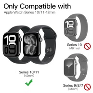 JETech Película Protetora TPU Auto-Regeneradora para Apple Watch Series 11/10 42mm - HD Transparente Antiarranhões (3 Unidades) - imagem 3