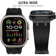 Pulseira masculina de titânio Wingle para Apple Watch Ultra 3/2/1 de 49 mm, séries 11 10, 46 mm, 45 mm, 44 mm e 42 mm, SE 3/2/1 séries 9, 8, 7, 6, 5, 4, 3, 2, 1, resistente e leve de titânio - imagem 3
