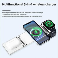 Carregador 3 em 1 Magnético Wireless: iPhone + Apple Watch + AirPods - imagem 4