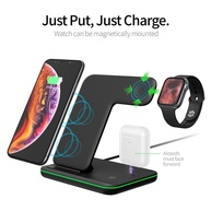 Carregador 3 em 1 Qi Wireless: iPhone + Apple Watch + AirPods - imagem 4
