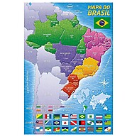 Quebra-Cabeça Mapa do Brasil 200 Peças: Diversão e Aprendizado! - imagem 2