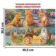 Quebra-Cabeça Felinos 500 Peças: Diversão e Aprendizado! - imagem 1