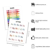Conjunto de 6 Pôsteres Educativos para Crianças - Decoração e Aprendizado para Quarto e Sala de Aula - imagem 5