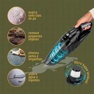 Aspirador Portátil Artiko AquaPro 100W: Limpeza Sem Fio para Carro e Casa (Pó e Água) - imagem 5