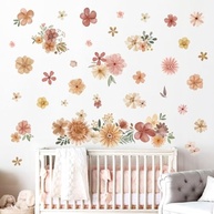 Decalques de Parede Boho Margarida Aquarela - Adesivos Decorativos para Quarto Infantil, Meninas e Sala de Estar - imagem 4