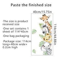 Decalques de Parede Animais da Selva em Aquarela | Tigre, Elefante, Girafa | Removíveis | Ideal para Berçário, Quarto Infantil e Sala de Jogos - imagem 4