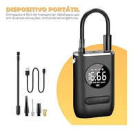 Calibrador Digital Portátil 4000mAh: Bomba de Ar Mini Compressor 150 PSI com Lanterna LED - Essencial para Pneus de Carro, Moto, Bike e Mais! - imagem 5