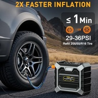 Compressor de Ar Portátil 12V: Inflador de Pneu Digital Rápido e Inteligente - imagem 3