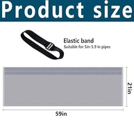 Capa Isolante para Mangueira de Ar Condicionado Portátil - 12,7cm e 15cm - Fácil Instalação com Velcro - imagem 3