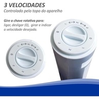 Circulador de Ar Coluna 73 cm Branco 220V - Silencioso e Moderno - imagem 4