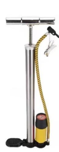 Bomba de Ar Manual com Medidor 150 PSI: Pneu de Moto, Bike e Carro - BT-AX103 - imagem 1