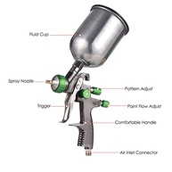 Pistola de Pulverização Ar LVLP Mini 1.3mm - Alimentação por Gravidade 600ml - imagem 5