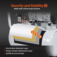 Compressor de Ar Portátil Ultra Silencioso 2 Galões - Potência e Versatilidade Sem Ruído! - imagem 5