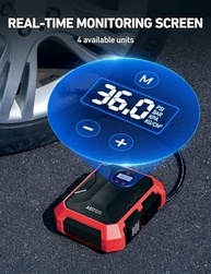 Compressor de Ar AstroAI 12V: Inflador Digital Portátil para Pneus com Luz LED e Bicos Multifuncionais - imagem 5