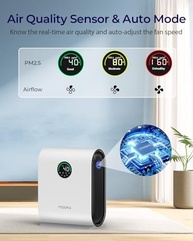 Purificador de Ar MOOKA para Grandes Ambientes até 2500 ft² | Filtragem Avançada HEPA + Sensor PM2.5 - imagem 3