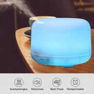Umidificador de Ar Ultrassônico 500ml com LED RGB e Controle Remoto – Ideal para Aromaterapia e Ambientes Confortáveis - imagem 4