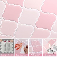 Azulejo Arabesco Rosa para Cozinha - WalDecoo 30,5x30,5cm Autoadesivo com Cola Reforçada - imagem 4