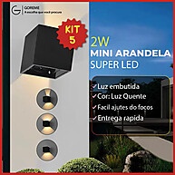 Arandela LED Embutir: Kit 5 Spots Modernos - imagem 1