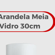 Arandela Luminária Meia Cana 30cm - Kit 2 Unidades - imagem 1