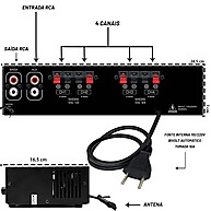 Som Ambiente 300W: Kit Completo com 4 Arandelas - imagem 2