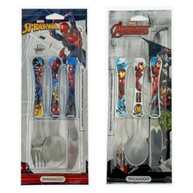 Kit Talheres Infantil Super Heróis - Homem de Ferro + Homem-Aranha 6 Peças - imagem 1