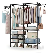 Organizador Multiuso Arara + Cabideiro + Sapateira + Prateleiras para Closet e Quarto - imagem 1