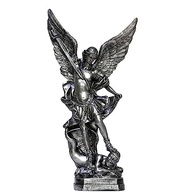 Estátua de São Miguel Arcanjo - Escultura Religiosa Colecionável em Prata - imagem 2
