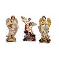 Trio de Arcanjos em Resina - São Miguel, Gabriel e Rafael - 15cm | Decoração Espiritual com Detalhes Finais - imagem 2