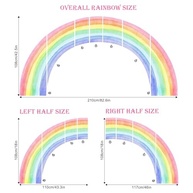 Adesivo de Parede Arco-Íris 83"x43" - Decoração Infantil Colorida e Removível - imagem 3