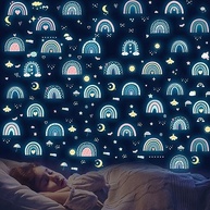 Adesivos de Parede Arco-Íris Boho que Brilham no Escuro - Decalques Coloridos Removíveis para Quarto Infantil - imagem 2