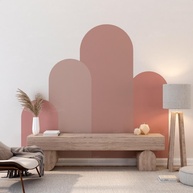 Adesivo de Parede Geométrico Quatro Arcos Lavável - Estilo Minimalista para Sala e Quarto - imagem 1