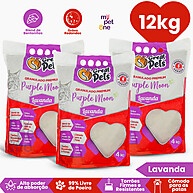 Areia Gatos Lavanda: Kit 3x4kg Great Pets - imagem 1