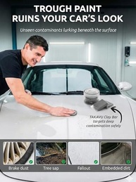 TAKAVU Barras de Argila para Limpeza Profunda de Carro - 2 Unidades de 100g - Cinza - imagem 5
